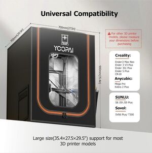 3D Printer Enclosure with Dustproof Fireproof Constant Temperature
